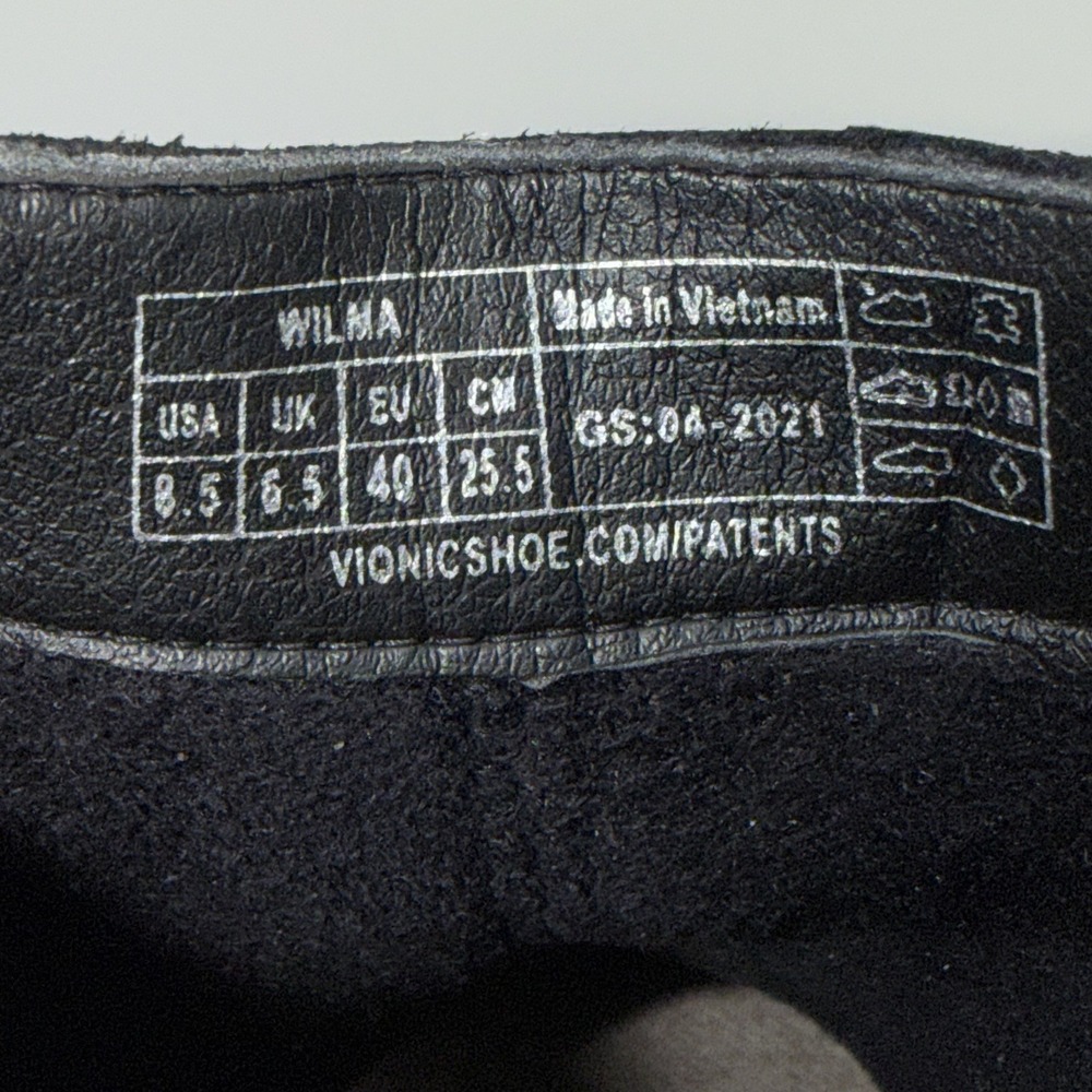 Vionic Women's Sz 8.5‎ Wilma Black Ankle Bootie Waterproof Nubuck Leather - Picture 8 of 8